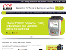 Tablet Screenshot of acetesting.co.uk